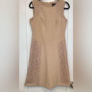 Adrianna Papell Tan Lace Sheath Dress Women’s 8